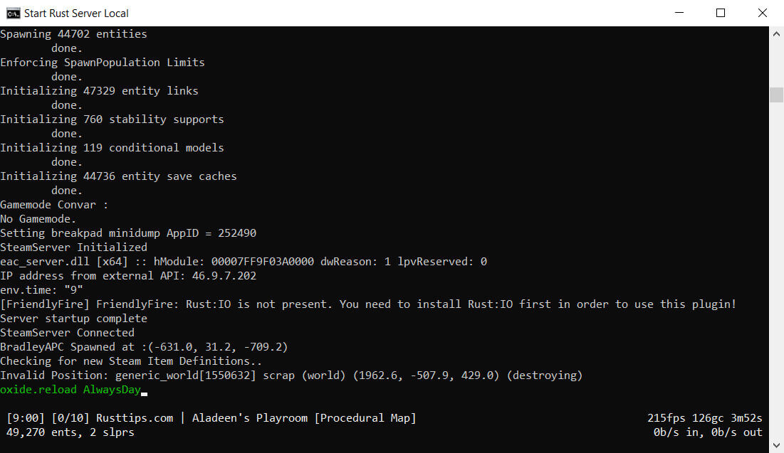 Rust Guides | Oxide Local Server